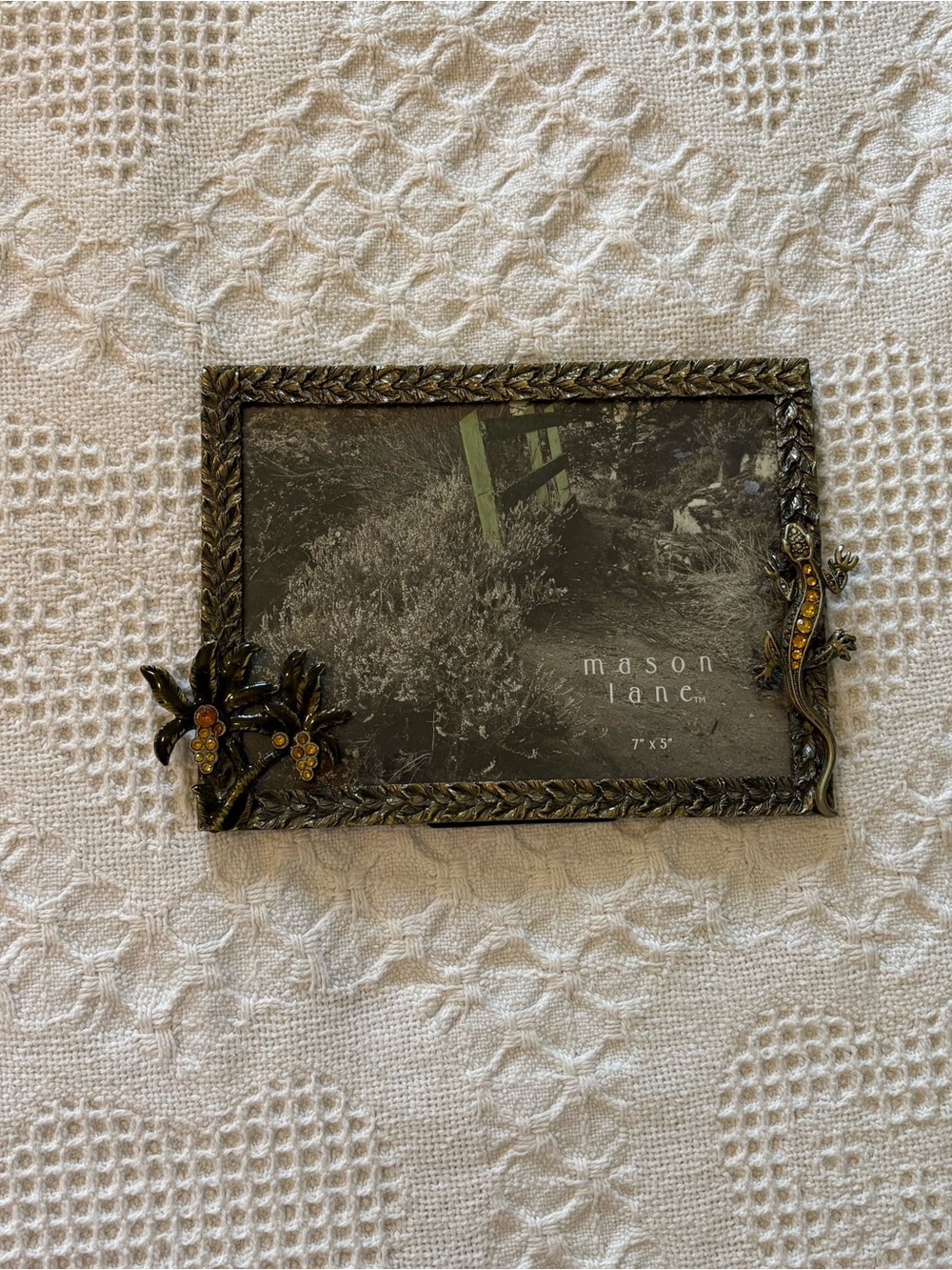 Ornate Bronze Floral Picture Frame - Bronze